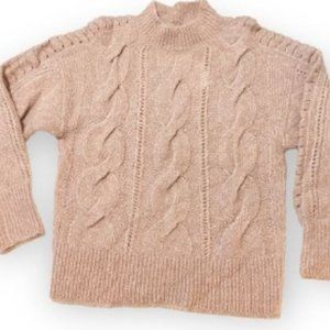 Rebecca Taylor Cowl Neck Mohair Alpaca Dusty Rode Sweater Medium m